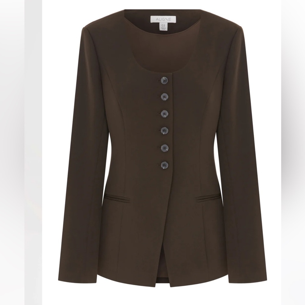 Aligne brown/charcoal blazer. Brand new
